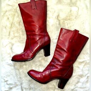 Frye mid calf studded boot